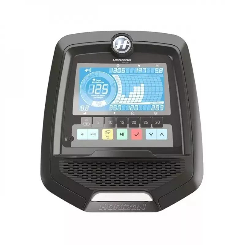 Eliptiskais orbitreks Horizon Fitness Andes 7.1 — 30 pretestības līmeņi, 14 programmas, 50.8 cm solis, max lietotājs 136 kg