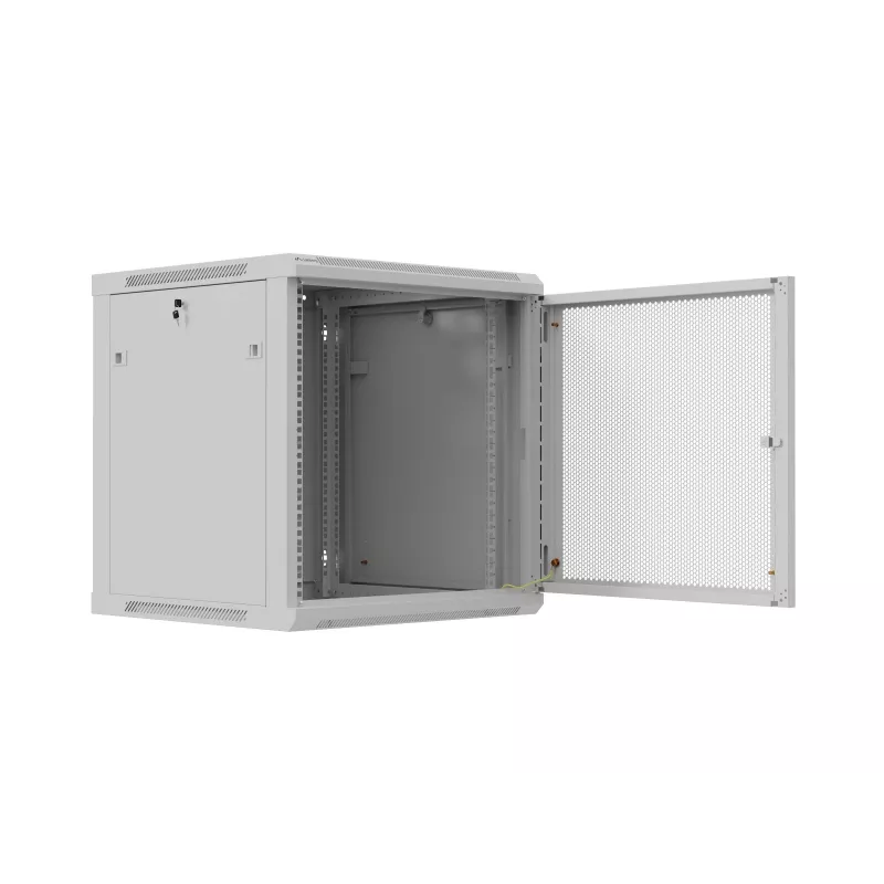 Sienas stiprinājuma servera skapis 19 inch 12U 600x600 mm pelēks Lanberg WF01