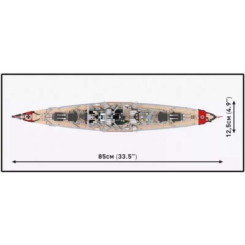 Konstruktors Cobi Kaujas kuģis Bismarck ar 3204 detaļām - Cobi CO BI-4860
