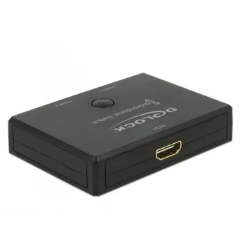 DeLock HDMI 2→1 pārslēgs, divvirzienu, 4K 60 Hz, 2 x HDMI, galddatora
