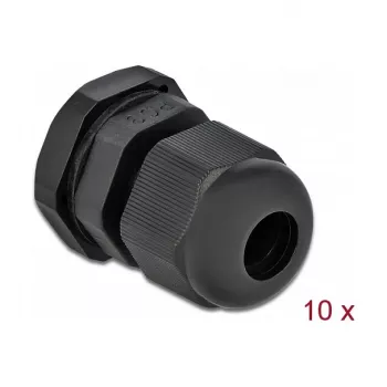 Kabeļa blīvslēgs DeLOCK 60194 Melns Plastmasa 10 gab.