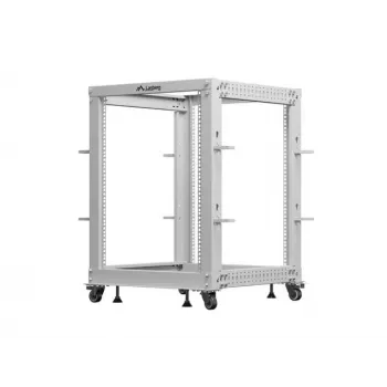 Atvērtais statīvs 19 inch 15U 600x600-1100 pelēks