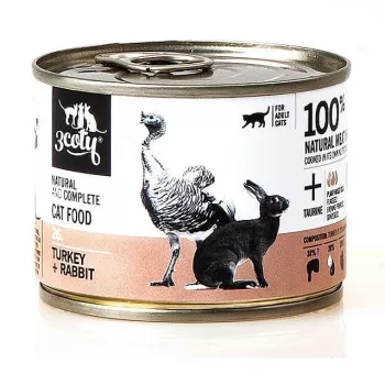 3Coty mitrā kaķu barība ar tītaru un trusi 180 g