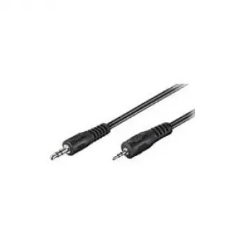 Wentronic Goobay savienotājkabelis jack-jack, melns, 2 m - 3,5 mm ligzda (3 kontakti, stereo) > 2,5 mm ligzda (3 kontakti, stereo) (50459)