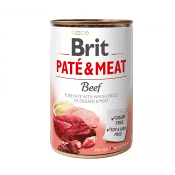 Brit Paté & Meat ar liellopu gaļu 400 g - slapjā barība pieaugušiem suņiem
