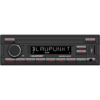 Auto radio BLAUPUNKT Madrid 200 BT — viena DIN, Bluetooth, zems montāžas dziļums