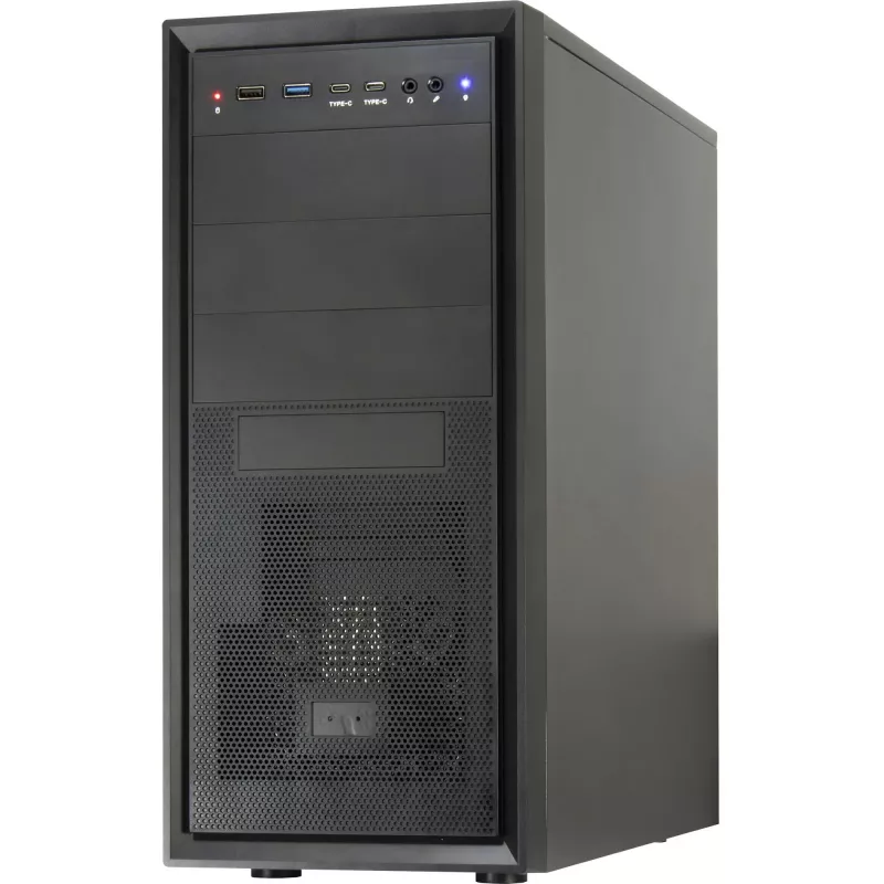 Datora korpuss Inter-Tech ATX IT-8862 Plaid, melns