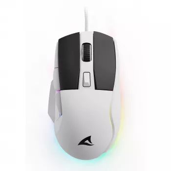Sharkoon SGM35 vadu optiskā pele, USB Type-A, 6400 DPI, balta