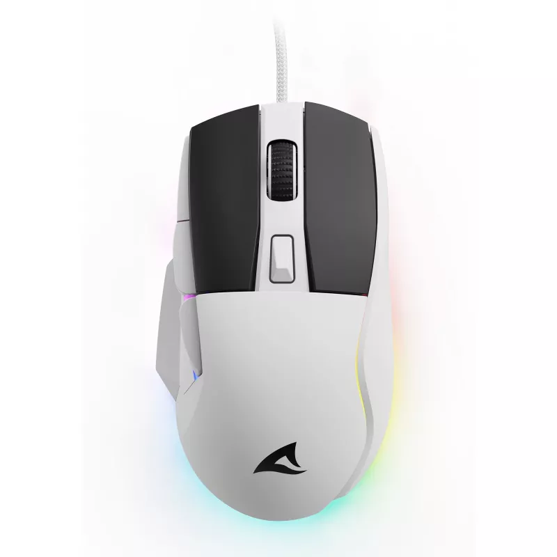 Sharkoon SGM35 vadu optiskā pele, USB Type-A, 6400 DPI, balta