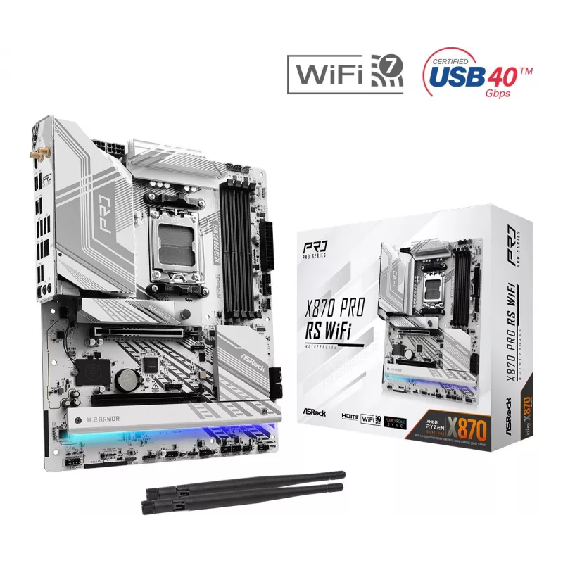 Mātesplate ASRock X870 Pro RS WiFi AM5 ATX