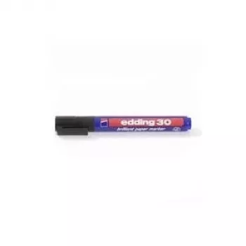 Marķieris Edding 30 Brilliant Paper Melns (10)