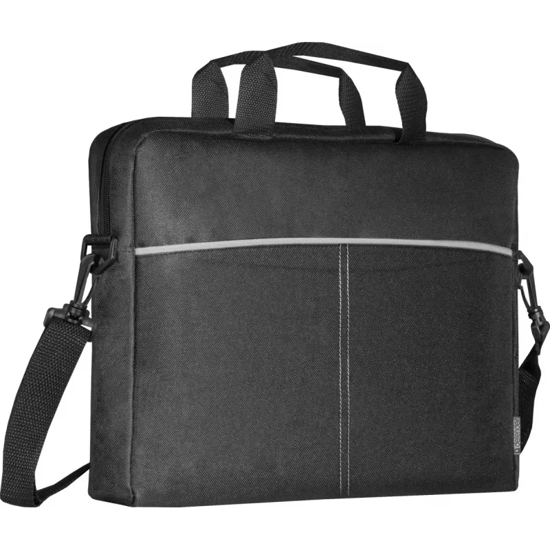 Soma klēpjdatoram DEFENDER Lite 39,6 cm (15,6 collu) Melna/Pelēka, poliesters, rāvējslēdzējs, rokturis, noņemama plecu siksna