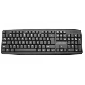 Vadu tastatūra ESPERANZA EK134 Pilnizmēra 100% USB, melna, 1.45 m kabelis