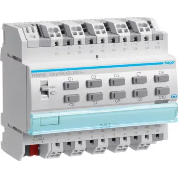 KNX slēdžu/žalūziju izvads 10-kanālu 16A TYA610C (TYA610C)