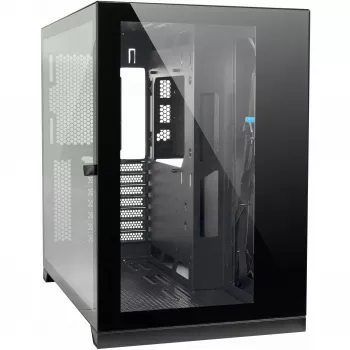 C-703 Vision ATX Gaming Korpuss, Rūdīts Stikls, Melns