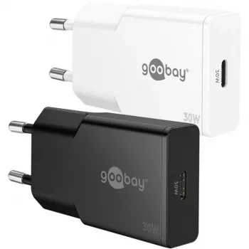 USB-C PD GaN ātrais lādētājs Slim (30 W) (Balts)