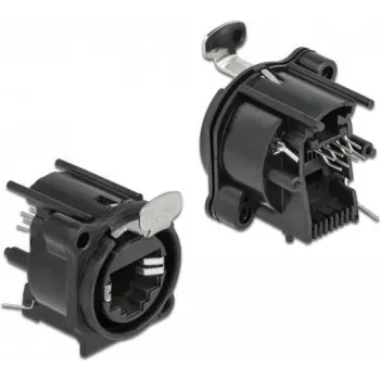 DeLOCK D-Type modulis RJ45 ligzda lodēšanai Melns Sieviete 25mm
