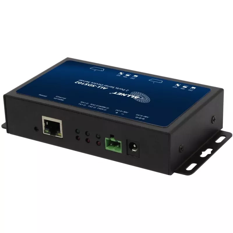 Media converters ALLNET ALL-SDS102v2 — 2x seriālais ports (RS232/RS422/RS485) uz 10/100BASE-TX