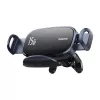 Baseus LightChaser BS-CM029 15W bezvadu lādēšanas auto telefona turētājs gaisa ventilācijas restēm, melns