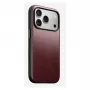 Mobilā telefona maciņš Nomad Modern Leather Case iPhone 17 Pro, āda + TPU + PC, piemērots 16 cm (6,3 collu) ekrānam, Bordo