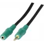 Audio kabelis Tecline 108864 1.8m 3.5mm Melns Zaļš