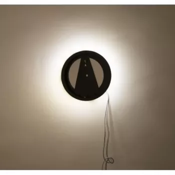 NeXtime Light It Up sienas pulkstenis 3094, Ø18.5 cm, apgaismojums, melns