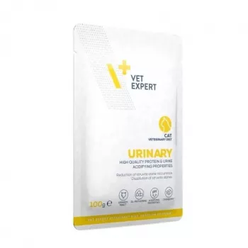 Slapjā veterinārā diēta kaķiem VETEXPERT Urinary, mājputnu, sachet 100 g, pieaugušiem, bez cukura un konservantiem