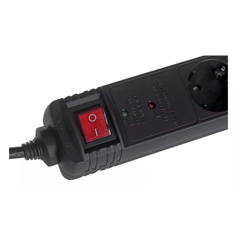 EnerGenie SPG5-C-15 pārsprieguma aizsargs Melns 5 Schuko kontaktligzdas 250 V 4.5 m