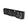Ventilācijas panelis LANBERG AK-1506-B 19 collu ar 3 ventilatoriem 230V melns