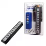 LogiLink UA0096 USB 2.0 centrmezgls 10 porti 480 Mbit/s Melns
