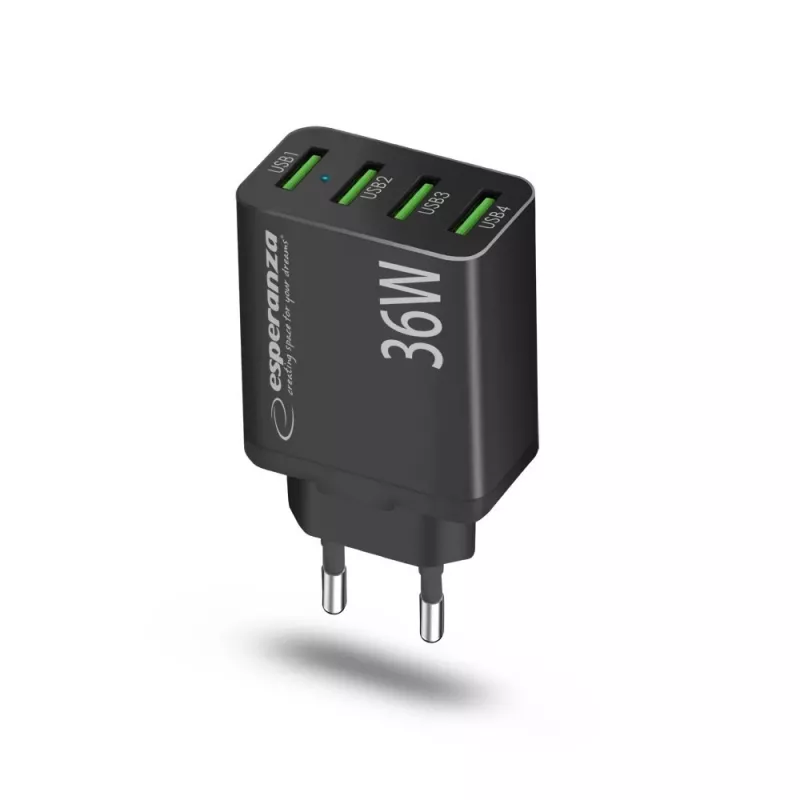 Esperanza EZC107K tīkla lādētājs 36W Melns