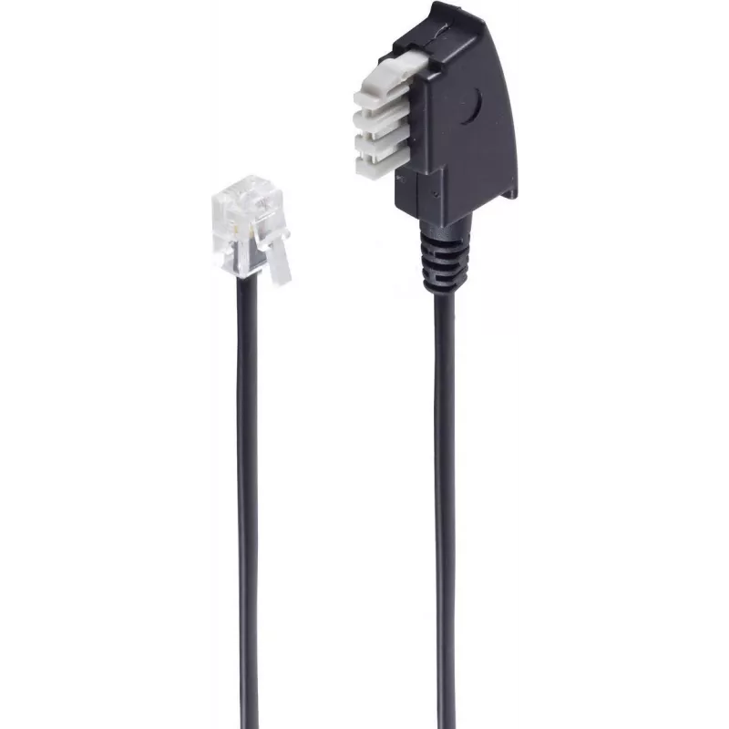 Telefona kabelis ShiverPeaks BS70113-6/2 3m Melns