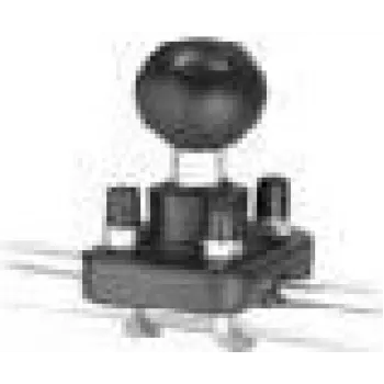 Montāžas pamatne RAM Mounts Double U-Bolt Ball Base 1–1.25 collu sliedēm, 3.81 cm lode, alumīnijs, melna