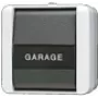 JUNG Rocker Switch 806NAW WG800 IP44 m. Label.Uni.Aus-Wechs 806NAW
