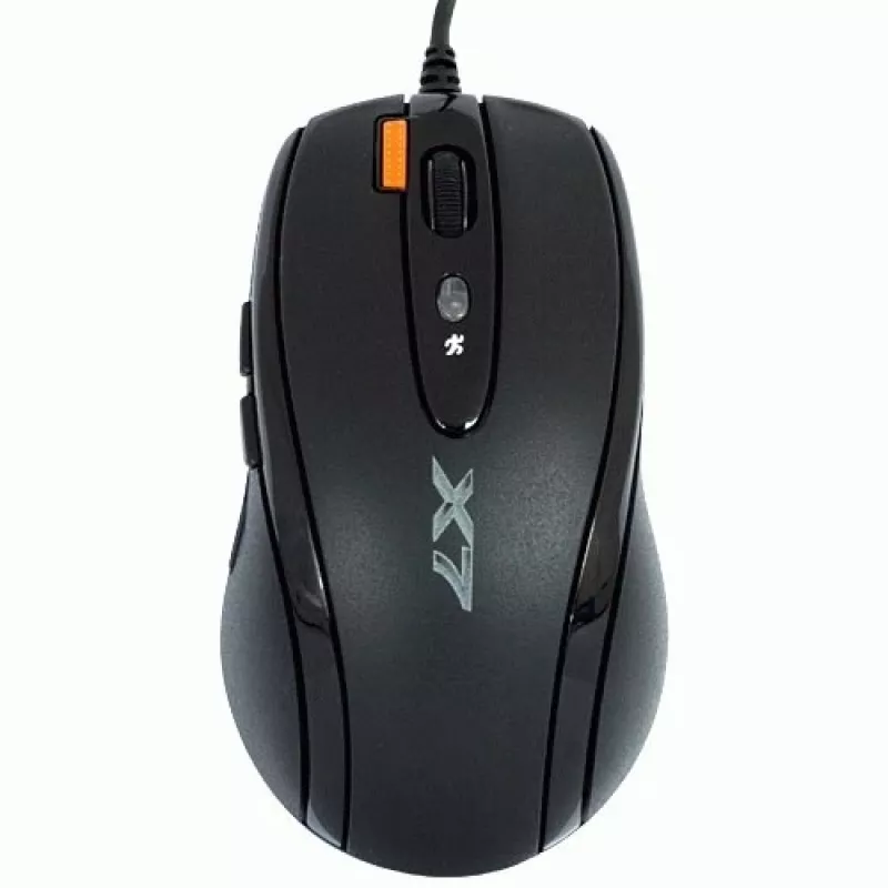 A4 Tech X-710 Scroll Wheel Gaming pele, vadu, optiska, 2000 DPI, melna