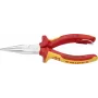 KNIPEX 25 06 160 T, smalkās knaibles, 2.5 mm, 5 cm, hroma vanādija tērauds, oranžs, sarkans, 160 mm
