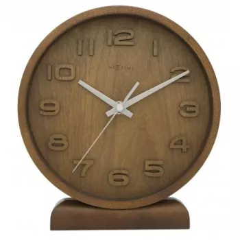 NeXtime Wood Wood Small sienas pulkstenis, 22x20 cm, pelēks koks