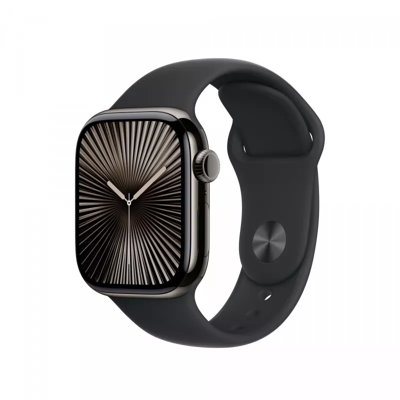 Apple MXLJ3ZM/A Sport Siksniņa Apple Pulkstenim, Melna, Fluorogumija