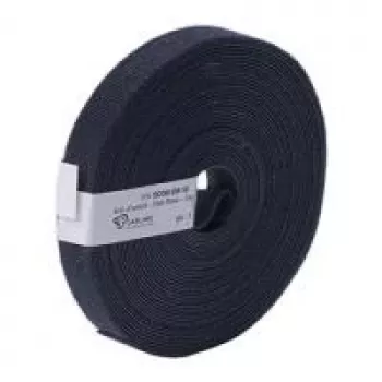 PatchSee Eco-Scratch līpošā lente ar āķiem un cilpām, 19 mm x 10 m, melnā krāsā