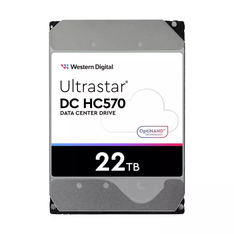 3.5 collu SAS cietais disks Western Digital Ultrastar DH HC570 22 TB, 12 Gbit/s, 7200 RPM, 512 MB kešatmiņa