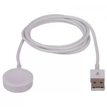 Akyga AK-SW-15 magnētiskais uzlādes kabelis Apple Watch, USB, 1 m, baltā krāsā (AK-SW-15)