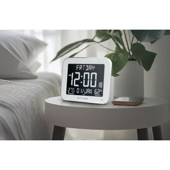 Digitālais sienas/galda pulkstenis Muse M-090 WMC — Taisnstūra LCD, 220×177.5×24.5 mm, baterijas/DC 4.5V