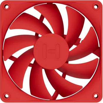 Datora dzesēšanas ventilators HYTE FA12-RR-4 120 mm, 1500 RPM, 72 m³/h, 1.6 mmH2O, Fluid Dynamic Bearing, sarkans, 4 iepakojumā