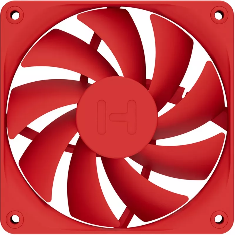 Datora dzesēšanas ventilators HYTE FA12-RR-4 120 mm, 1500 RPM, 72 m³/h, 1.6 mmH2O, Fluid Dynamic Bearing, sarkans, 4 iepakojumā