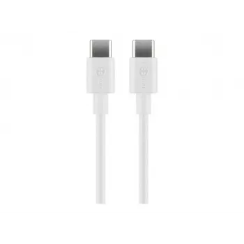 Goobay 66317 USB kabelis 1 m 2.0 USB C Balts