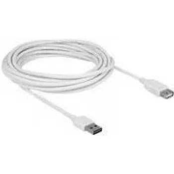 USB pagarinātāja kabelis DeLOCK 85202 USB 2.0 5m Balts