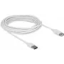 USB pagarinātāja kabelis DeLOCK 85202 USB 2.0 5m Balts