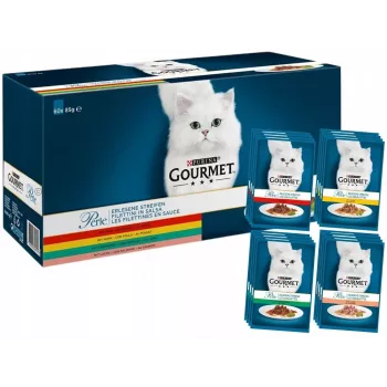 PURINA Gourmet Perle Mix - mitrā barība kaķiem - 60x85 g