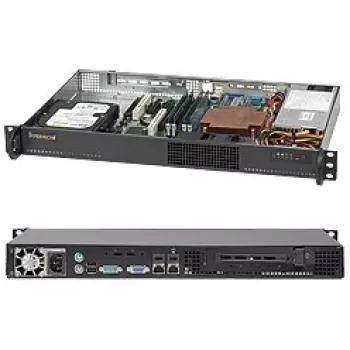 Supermicro SuperChassis 510-203B (Melns) - Rack-Montāža 1U - micro ATX 200 W