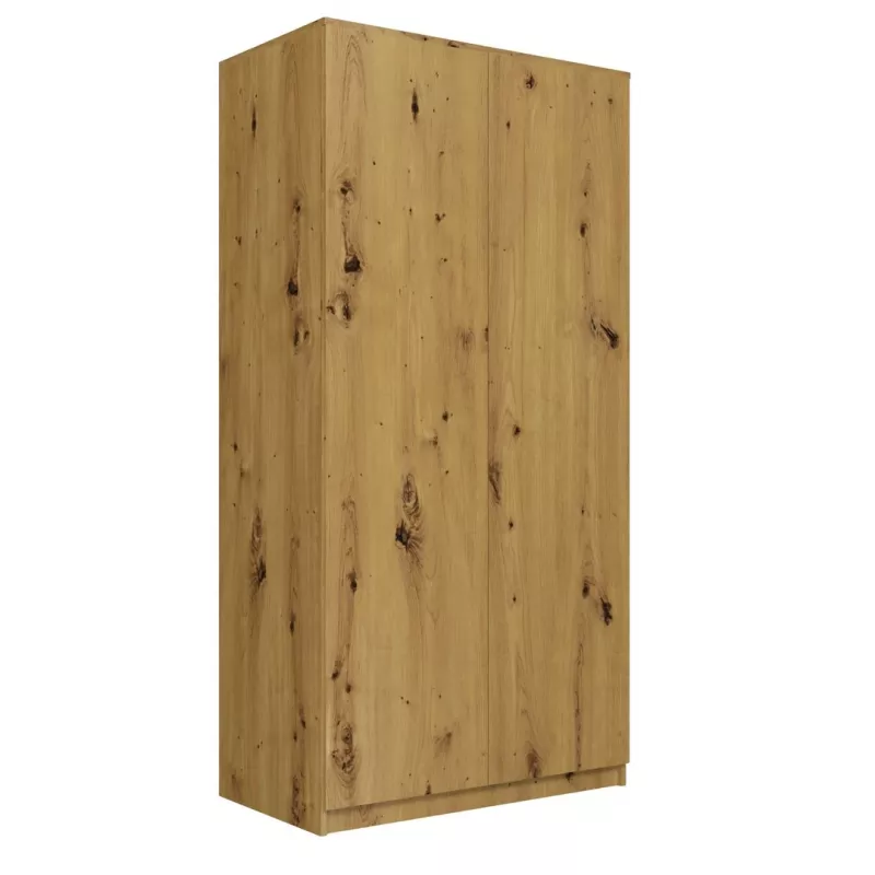 Garderobes skapis Top E Shop SD-90 ART KPL — Ozola rāmis, 7 plaukti, 2 durvis